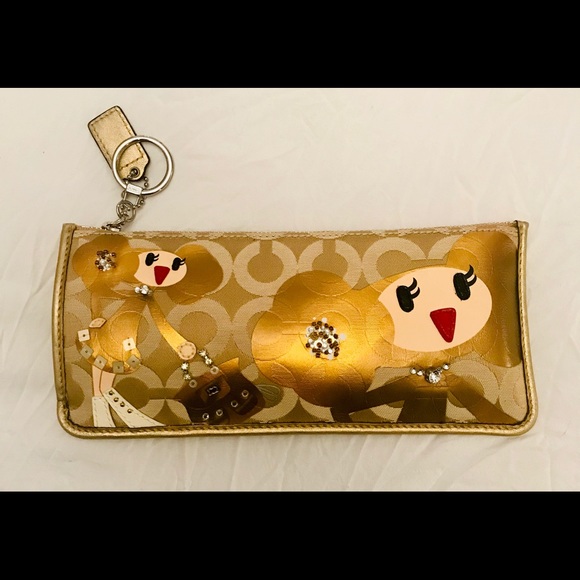 Coach Poppy “Goldy” Pencil Case RARE